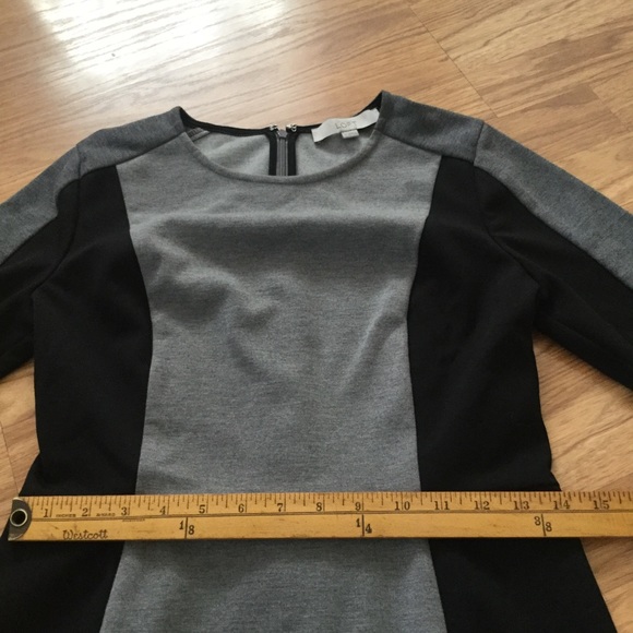 Ann Taylor LOFT Black & Gray Colorblock Short Sleeve Dress Size 2 EUC - Picture 9 of 12